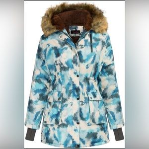 Hanna Nikole Plus Size Hooded Fleece Lined Coats Faux Fur Jackets with Pockets